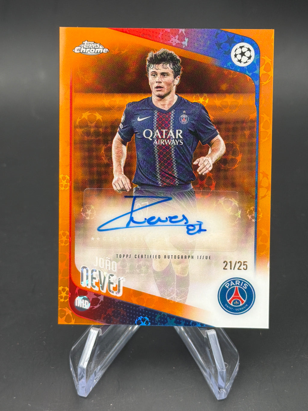 Topps Chrome UCC Logofractor João Neves CA-JN /25 Auto