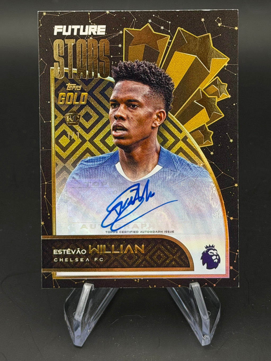 2025 Topps Gold EPL 25/26 Estevao Willian Auto 1/1