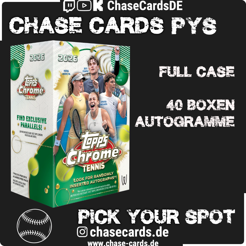 Topps Chrome Tennis 2026 Value Box 40 Box-Full Case-PYS (Break 622102)