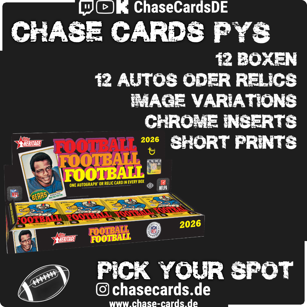 Topps Heritage NFL Football 2026 Hobby Box 12-Box-PYS (Break 619101)
