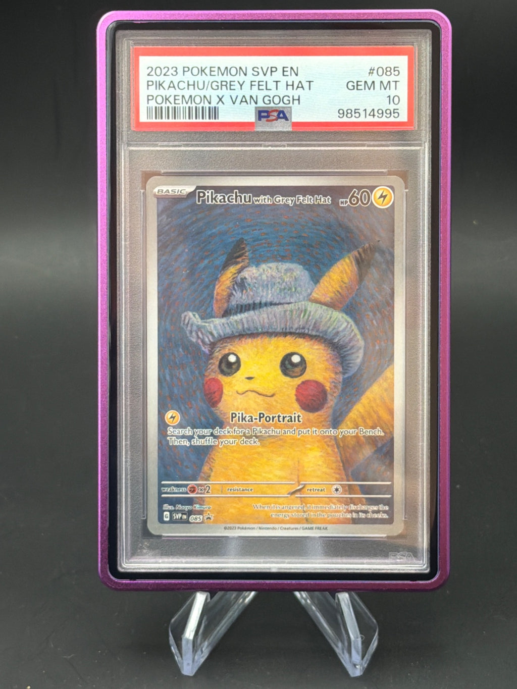 2023 Pokémon x Van Gogh Pikachu/Grey Felt Hat – Bild 1