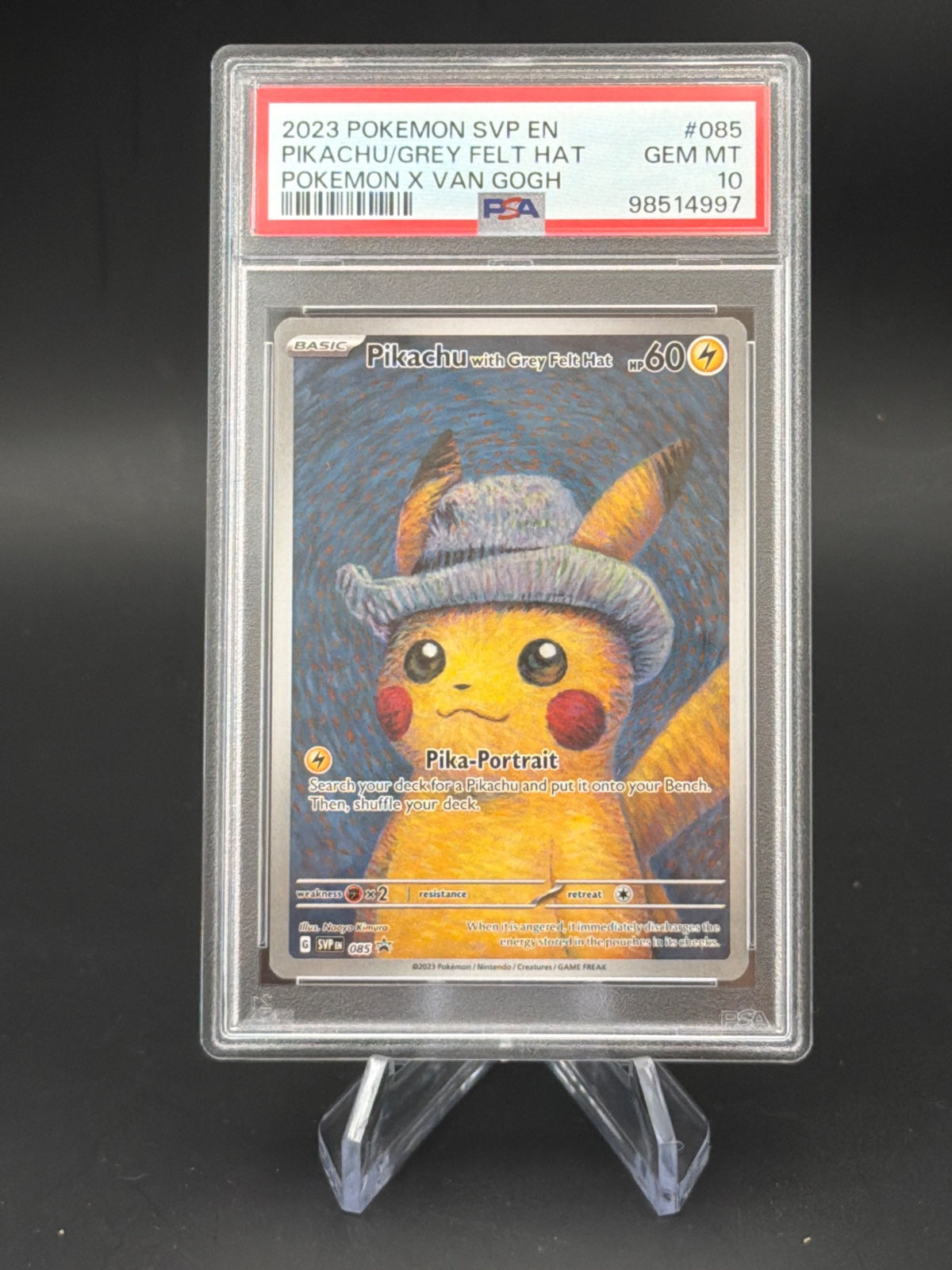2023 Pokémon x Van Gogh Pikachu/Grey Felt Hat – Bild 1