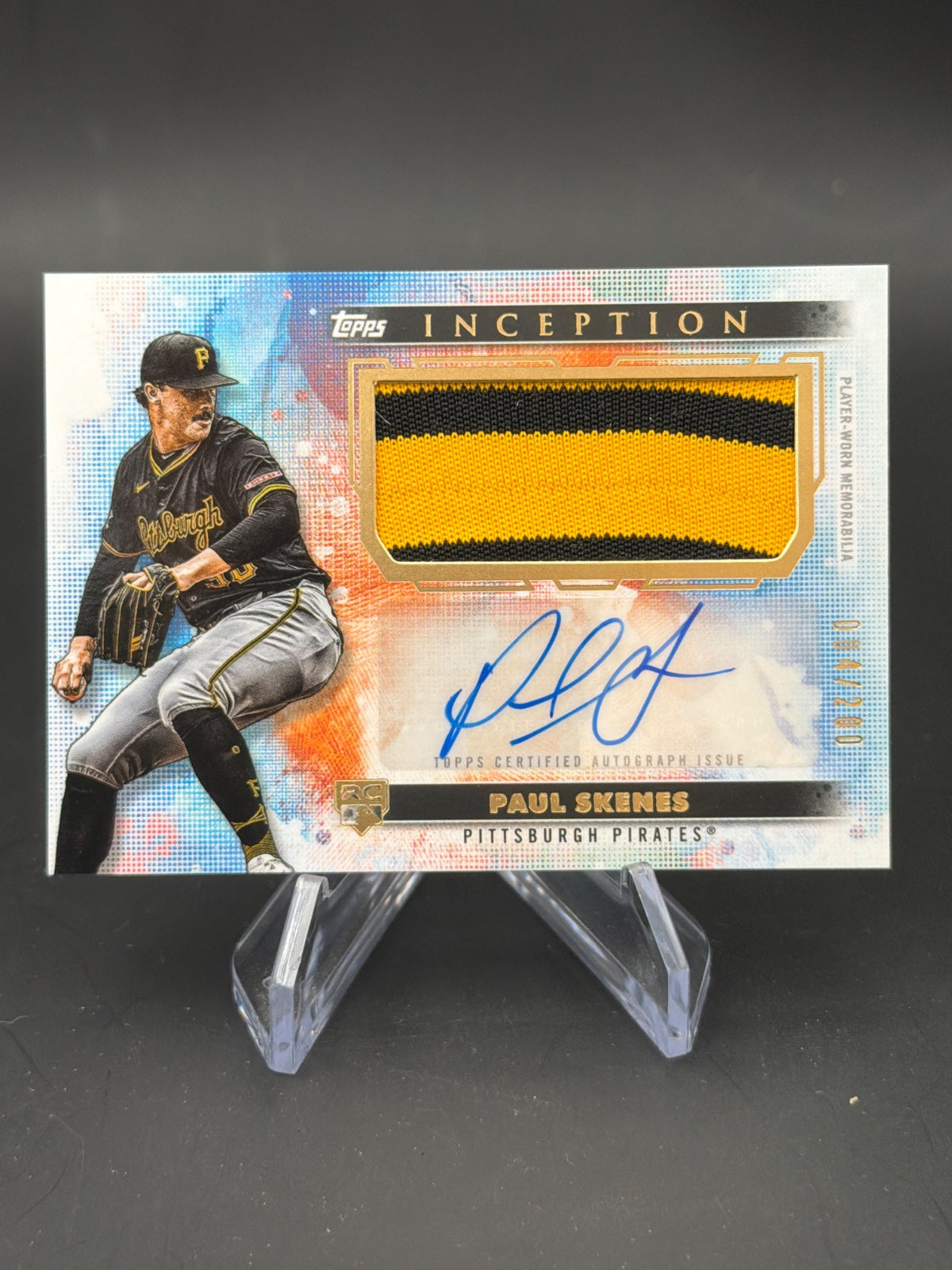 2024 Topps Inception Baseball APC-PS Paul Skenes RC Patch Auto /200 – Bild 1