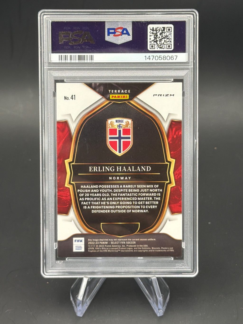 2022 Panini FIFA Select 41 Erling Haalans Red – Bild 2