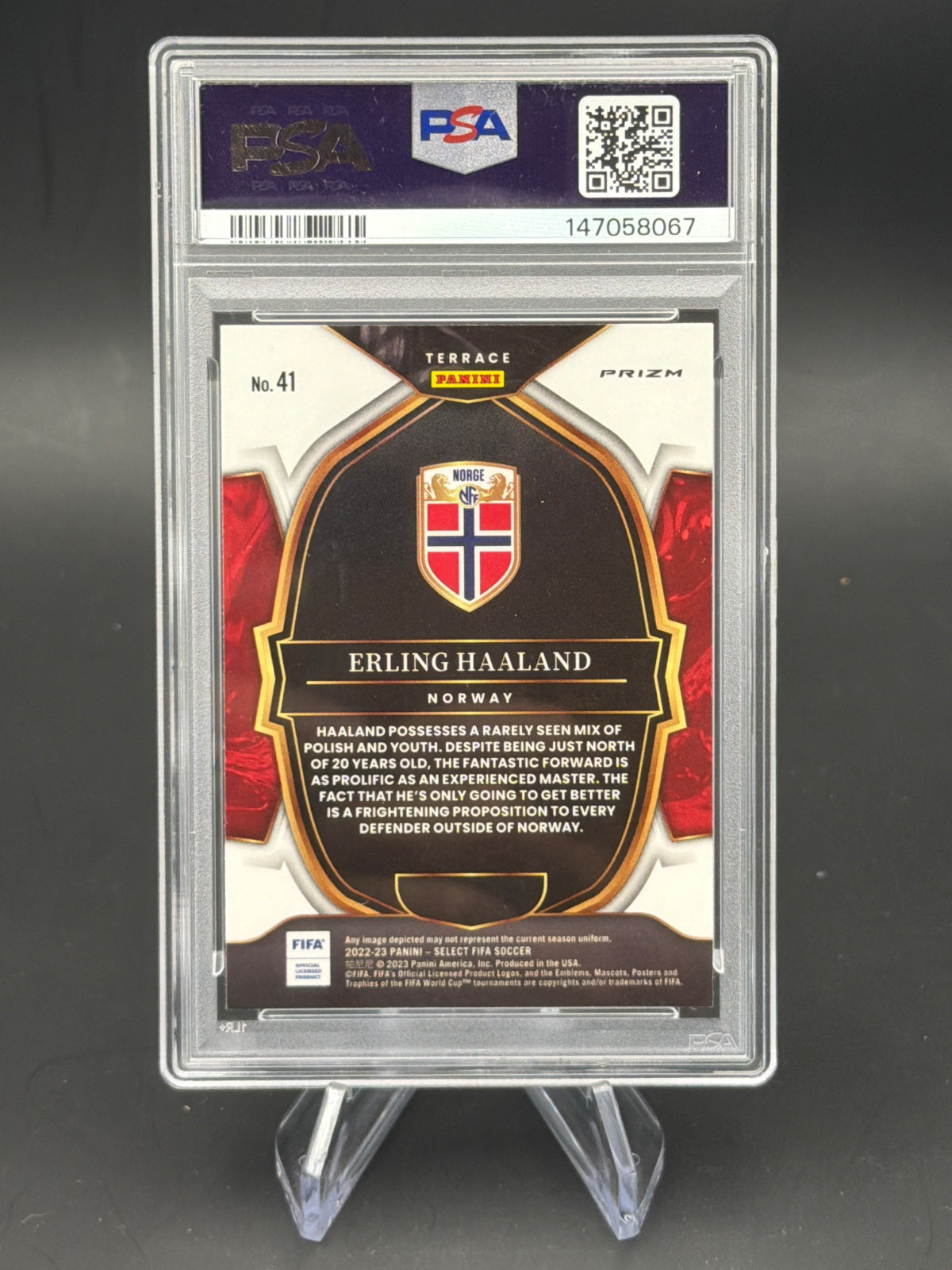 2022 Panini FIFA Select 41 Erling Haalans Red – Bild 2