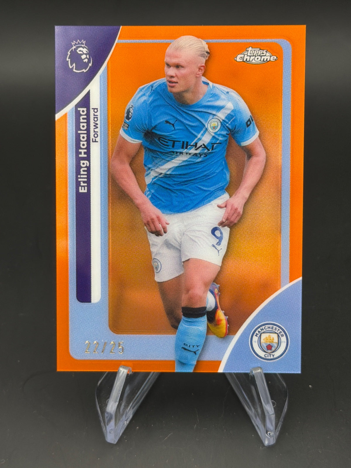 2025 Topps Chrome EPL 25/26 125 Erling Haaland /25 – Bild 1